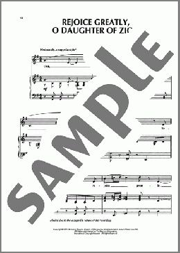 Rejoice Greatly, O Daughter Of Zion(George Frideric Handel) 楽譜 ピアノ & ボーカル & ギター ダウンロード