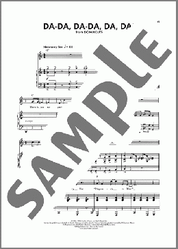 Da-Da, Da-Da, Da, Da! (from Bojangles)(Sammy Cahn/Charles Strouse) 楽譜 ピアノ & ボーカル ダウンロード