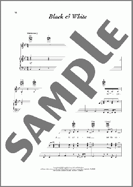 Black & White(Sarah McLachlan) 楽譜 ピアノ & ボーカル & ギター ダウンロード
