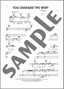 You Changed The World(Scott Krippayne) 楽譜 ピアノ & ボーカル & ギター ダウンロード