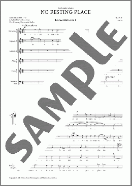 No Resting Place(Nico Muhly) 楽譜 合唱（その他） ダウンロード