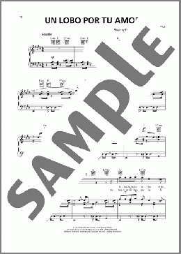 Un Lobo Por Tu Amor(Mana) 楽譜 ピアノ & ボーカル & ギター ダウンロード
