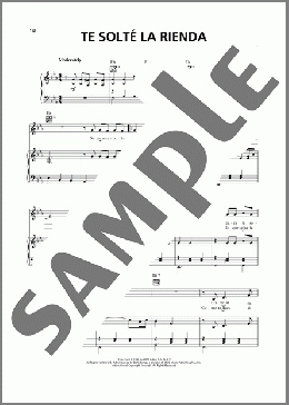 Te Solte La Rienda(Jose Alfredo Jimenez) 楽譜 ピアノ & ボーカル & ギター ダウンロード