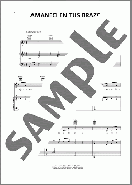Amaneci En Tus Brazos(Jose Alfredo Jimenez) 楽譜 ピアノ & ボーカル & ギター ダウンロード