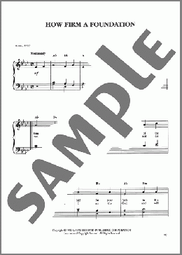 How Firm a Foundation(John Rippon) 楽譜 ピアノ（ソロ） ダウンロード