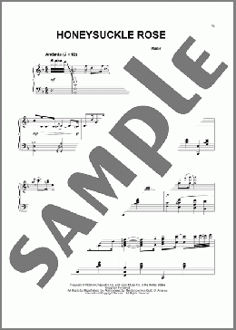 Honeysuckle Rose(Fats Waller) 楽譜 ピアノ（ソロ） ダウンロード