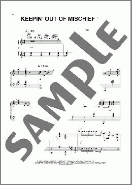 Keepin' Out Of Mischief Now(Fats Waller) 楽譜 ピアノ（ソロ） ダウンロード
