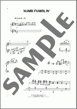 Numb Fumblin'(Fats Waller/Thomas ”Fats” Waller) 楽譜 ピアノ（ソロ） ダウンロード