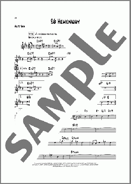 26 Hemenway(Mindi Abair) 楽譜 アルトサックス（ソロ） ダウンロード