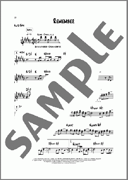 Remember(Mindi Abair) 楽譜 アルトサックス（ソロ） ダウンロード