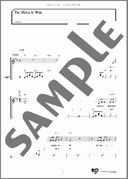 The Water Is Wide(Traditional) 楽譜 ギター（弾き語り） ダウンロード