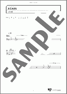 AGAIN(ヤマハ曲) 楽譜 ドラム ダウンロード
