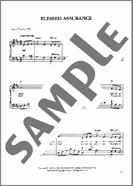 Blessed Assurance(Fanny J. Crosby/Phoebe Palmer Knapp) 楽譜 ピアノ（ソロ） ダウンロード