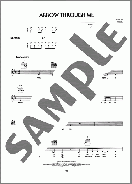 Arrow Through Me(Wings) 楽譜 メロディ ダウンロード