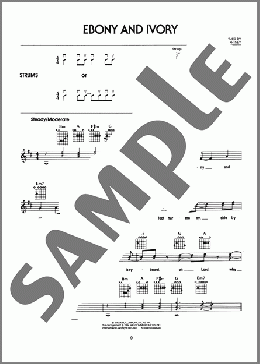 Ebony And Ivory(Paul McCartney w／Stevie Wonder) 楽譜 メロディ ダウンロード
