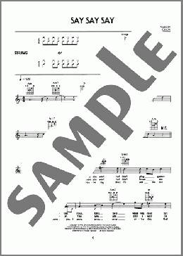 Say Say Say(Paul McCartney & Michael Jackson) 楽譜 メロディ ダウンロード