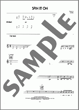 Spin It On(Paul McCartney) 楽譜 メロディ ダウンロード