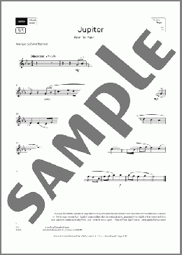 Jupiter (Grade 3, list B3, from the ABRSM Clarinet Syllabus from 2026)(Gustav Holst) 楽譜 クラリネット ダウンロード