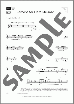 Lament for Flora McDonald (Grade 4, list B1, from the ABRSM Clarinet Syllabus from 2026)(Trad. Scottish) 楽譜 クラリネット ダウンロード