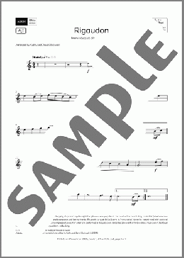 Rigaudon (Grade 1, list A1, from the ABRSM Flute Syllabus from 2026)(Elisabeth Jacquet de La Guerre) 楽譜 フルート ダウンロード