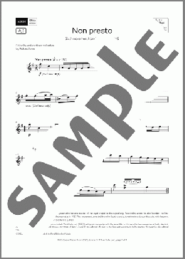 Non presto (Grade 3, list A1, from the ABRSM Flute Syllabus from 2026)(Johan Helmich Roman) 楽譜 フルート ダウンロード