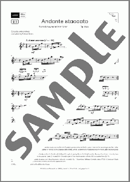 Andante staccato (Grade 5, list B1, from the ABRSM Flute Syllabus from 2026)(Anna Bon di Venezia) 楽譜 フルート ダウンロード