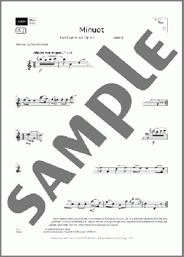 Minuet (Grade 3, list A2, from the ABRSM Saxophone Syllabus from 2026)(Luigi Boccherini) 楽譜 ソプラノサックス（ソロ） ダウンロード