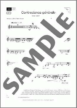 Contredanse generale (Grade 2, list A1, from the ABRSM Clarinet Syllabus from 2026)(Chevalier de Saint-Georges/Joseph Bologne) 楽譜 クラリネット ダウンロード