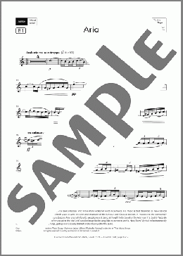Aria (Grade 7, list B1, from the ABRSM Clarinet Syllabus from 2026)(Eug?ne Bozza) 楽譜 クラリネット ダウンロード