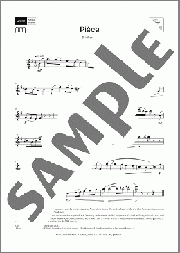 Piece (Grade 3, list B1, from the ABRSM Flute Syllabus from 2026)(Claude Arrieu) 楽譜 フルート ダウンロード