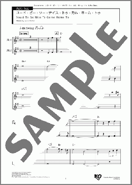 ユード・ビー・ソー・ナイス・トゥ・カム・ホーム・トゥ Alto(Cole Porter) 楽譜 アルトサックス（ソロ） ダウンロード
