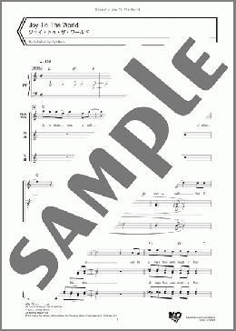 Joy To The World(Hoyt Axton) 楽譜 ゴスペル ダウンロード