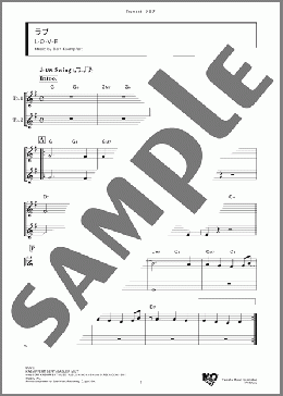 ラブ(Bert Kaempfert) 楽譜 アンサンブル（フルスコア） ダウンロード