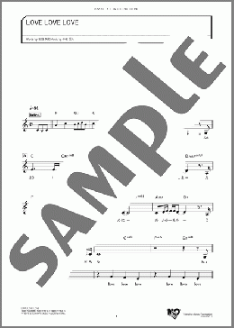 LOVE LOVE LOVE(ドリームズ・カム・トゥルー) 楽譜 メロディ ダウンロード