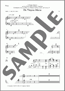 De Virgine Maria (SATB and harp version)-Harp part(Carl R?tti) 楽譜 その他 ダウンロード
