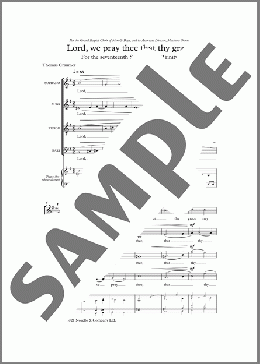 Lord, we pray thee that thy grace(Richard Allain) 楽譜 合唱（その他） ダウンロード