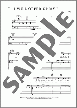 I Will Offer Up My Life(Matt Redman) 楽譜 ピアノ & ボーカル & ギター ダウンロード