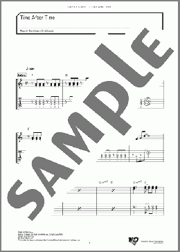 Time After Time(シンディ・ローパー) 楽譜 ギター（ソロ） ダウンロード