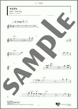 夜も昼も(Cole Porter) 楽譜 フルート ダウンロード