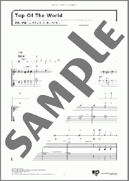Top Of The World(J. ベティス/R. カーペンター) 楽譜 ギター（弾き語り） ダウンロード