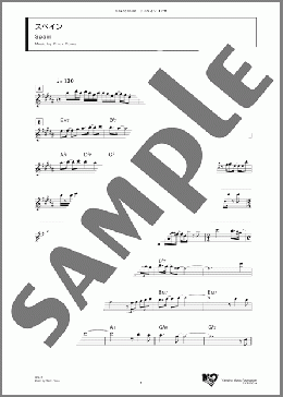 スペイン Alto(Chick Corea) 楽譜 アルトサックス（ソロ） ダウンロード