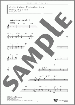イッツ・オンリー・ア・ペーパー・ムーン(Harold Arlen) 楽譜 バイオリン ダウンロード