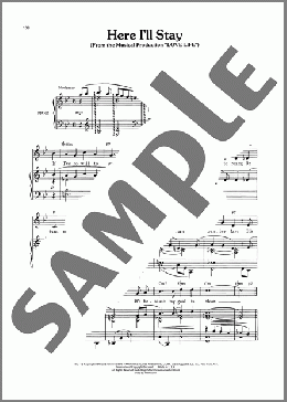 Here I'll Stay (from Love Life)(Kurt Weill) 楽譜 ピアノ & ボーカル & ギター ダウンロード