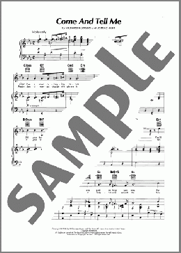 Come And Tell Me (from Betsy)(Richard Rodgers) 楽譜 ピアノ & ボーカル & ギター ダウンロード
