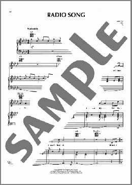 Radio Song(R.E.M.) 楽譜 ピアノ & ボーカル & ギター ダウンロード