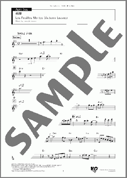 枯葉 Alto(Joseph Kosma) 楽譜 アルトサックス（ソロ） ダウンロード