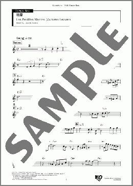 枯葉 Tenor(Joseph Kosma) 楽譜 テナーサックス（ソロ） ダウンロード