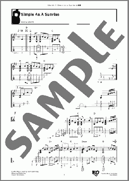 Simple As A Sunrise(Daniel Ho) 楽譜 ウクレレ（ソロ） ダウンロード