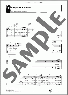 Simple As A Sunrise(Daniel Ho/ Lehua Kalima) 楽譜 ウクレレ（弾き語り） ダウンロード