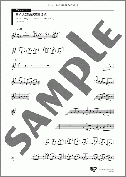主よ人の望みの喜びよ(J. S. Bach) 楽譜 バイオリン ダウンロード